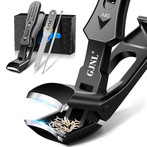Toenail Clippers for Seniors Thick Toenails, 2026 Upgrade Angled Nail Clipper for Seniors, Toe Nail Clippers for Men with Wide Jaw Opening, Heavy Duty Fingernail Clipper - style: Black Angled Nail Clippers