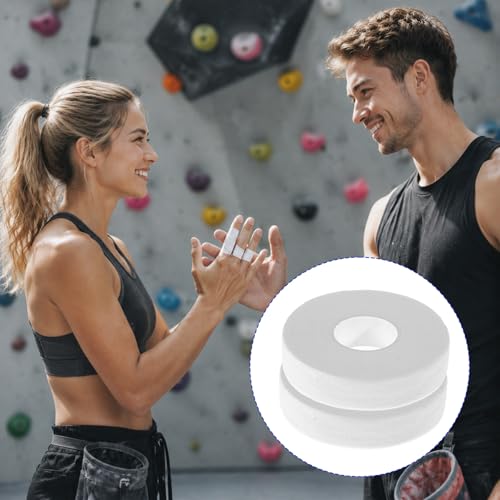 2 Rolls Extra Strong Athletic Finger Tape, White Protective Tape for Sports | 0.6-Inch x 32-Feet Reathable and Sweat-Wicking Sports Tape for Rock Climbing, Football, Volleyball, and Outdoor