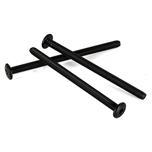 1/4-20 x 3/4" Flat Head Socket Head Screw Furniture Bolts Countersunk Connector Screws, Stainless Steel 18-8 (304), Black Oxide, Fully Threaded, 25 PCS - size: 1/4-20 x 3/4"