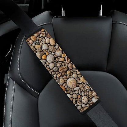 2 Pack Beach Shell Ocean Seashell Car Seat Straps Shoulder Pads Soft Padded Seat Belt Cushion for Kids, All Vehicles, Pressure Relief - color: Pattern 1241