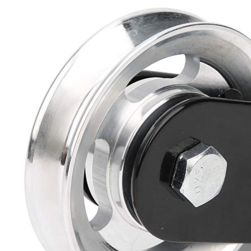 Fitness Equipment Bracket Stainless Steel Pulley Mute Hanging Wheel DIY Accessory for Gym Home Workout Stainless Steel 155x88mm 487g