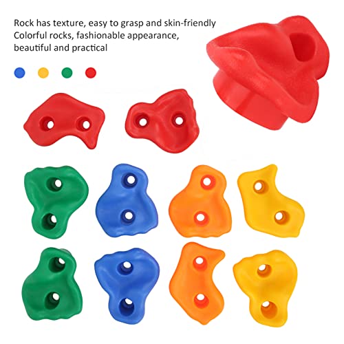 RiToEasysports Kids Playground Grips, Textured Indoor Climbing Holds with Colorful Plastic Surface for Home Gyms and Play Areas