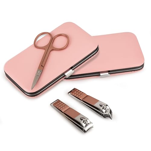 Manicure Set Personal Care Nail Clipper Kit Professional Manicure Pedicure Set Mens Accessories Personal Care Nail Grooming Present for Men Husband Boyfriend Parent, Rose Gold - color: Rose Gold