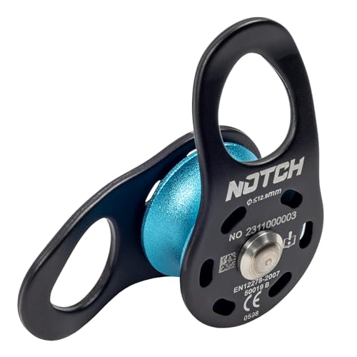 Notch Micro Pulley Combo Includes Micro Pulley, Micro Carabiner & 5mm Accessory Cord, Midline Attachable, Use with Lines up to ½” (13mm) (50096)