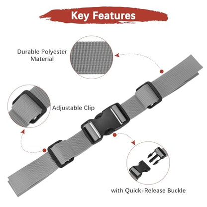 Backpack Chest Strap Adjustable Sternum Straps for Backpack Replacement & Hiking & Jogging - color: Grey