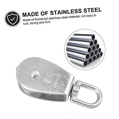 Single Pulley Practical Bearing Steel Lift Wheel Stainless Steel Fitness Accessory Vibration Reduction