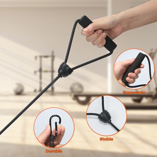 ONIPAX Stepper Resistance Bands with Handles, Strength Training Set | Includes connecting strap for double resistance; pair of handle bands for muscle toning; compact home gym exercise equipment