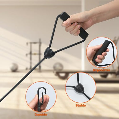 ONIPAX Stepper Resistance Bands with Handles, Strength Training Set | Includes connecting strap for double resistance; pair of handle bands for muscle toning; compact home gym exercise equipment