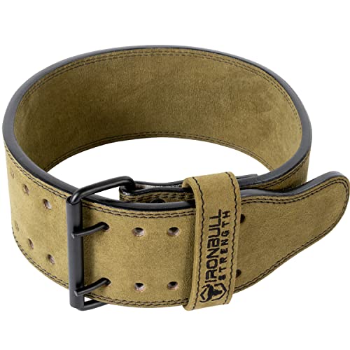 Powerlifting Belt - IPF Approved – Weight Lifting Belt 10mm - Prong Weightlifting Belt for Squats, Deadlift, and Bench Press – Lifting Belt Leather 4in for Men and Women – Back Brace for Gym, Workout, Strength Training, Strongmen & Power Lift - color: Gre