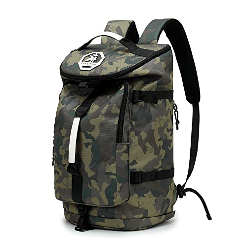Kalesi Gym Duffle Bag Backpack 4-Way Waterproof with Shoes Compartment for camouflage travel Sport Hiking laptop (camouflage) - color: Camouflage