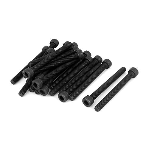 uxcell M6x60mm Hex Bolt Socket Head Cap Machine Screws Fasteners Black 20Pcs - size: M6 x 60mm