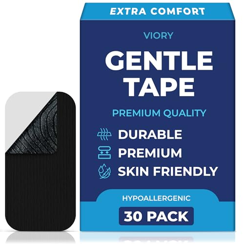 VIORY Gentle Tape (30 Pack) - Pain Free Removal, Hypoallergenic & Latex Free