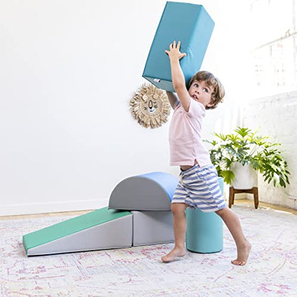 ECR4Kids SoftZone Climb and Crawl Playset, Building Blocks, Contemporary, 5-Piece - color: Contemporary