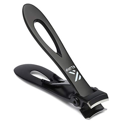 Toenail Clippers for Thick Toenails – KLIPP 15 mm Wide Jaw Thick Fingernail and Toenail Cutter with Curved Stainless-Steel Blades for Seniors – Podiatry Tool for Manicure Pedicure Toe Nail Care - size: Wide Opening
