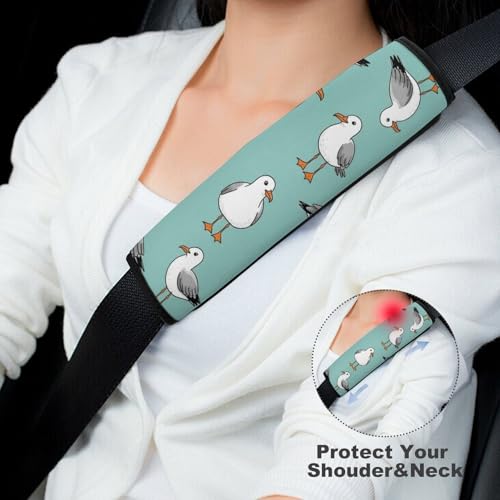 2PCS Seagull Car Seat Belt Pad Universal Fit Seat Belt Covers Cushion for Kids, Car Seats Pushchair Strollers High Chair Pushchair, Easy Install (No Tool) - color: Pattern 579