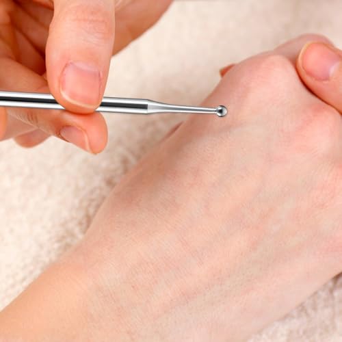 Ymapinc Acupuncture Pens, Reflexology Tools for Face Body Muscle Relax Trigger Point Massage Fascia Tool, Pressure Release for Feet Legs Arms Shoulders Neck Back - Stainless Steel