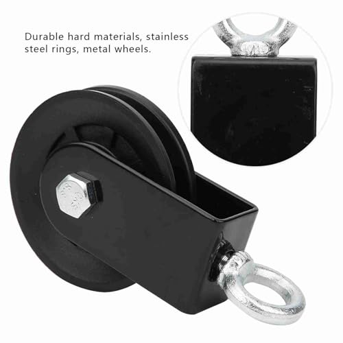 Fitness Bracket Pulley, PP Hanging Wheel Set for DIY Gym Pulley System, Equipment Replacement, Hoist