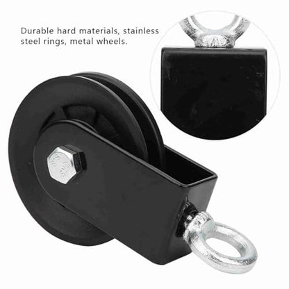 Fitness Bracket Pulley, PP Hanging Wheel Set for DIY Gym Pulley System, Equipment Replacement, Hoist