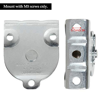 6 Pack Wall Mounted Pulley 1-1/2 Inch Wall and Ceiling Mount Single Pulley for 3/8" Wire or Rope, Zinc-Plated