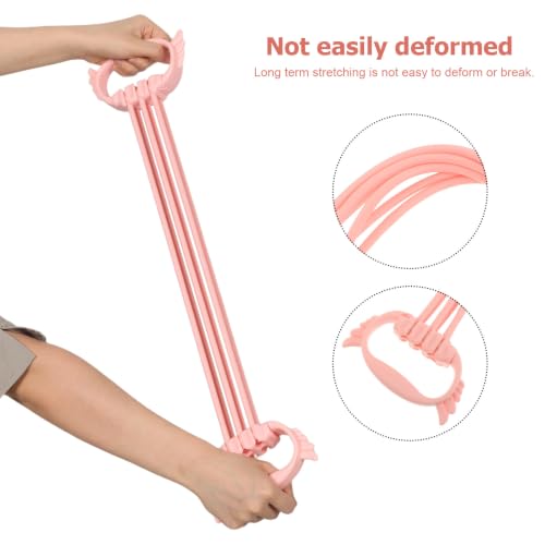 Operitacx Figure 8 Fitness Resistance Band with Handles | 15-90LBS Elastic Bands for Arm Back & Shoulder | Portable Exercise Equipment for Yoga & Pilates Stretching