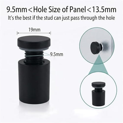 Lantee 20pcs Black Sign Standoff Screws, Stainless Steel Wall Mount Standoff Holders, Heavy Duty for 1/2" Thick Acrylic/Glass 3/4" x 1"(19x25mm) - color: Black, size: 3/4" x 1" / 19 x 25mm