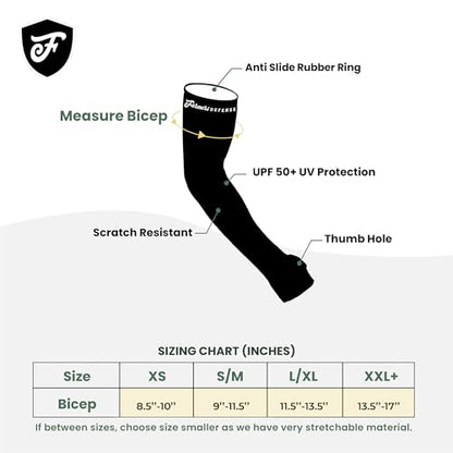 FARMER'S DEFENSE Gardening Arm Sleeves|UV Cooling Protective Sleeve Women & Men|Anti-Scratch Cover Sun UPF Outdoor Protection - Green Brush Camo - XS - color: Green Brush Camo, size: X-Small
