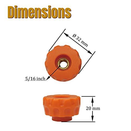 O'SKOOL T-Track Knob Kit with Threaded Through 5/16-18 Knobs, T-Bolts and Washers for Woodworking Jigs and Fixtures – 10 Pack, HW05 - style: 5/16"-18 Knob Kit