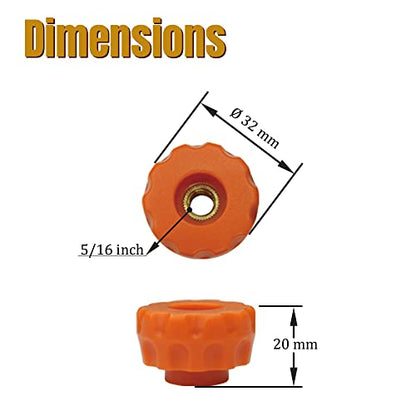 O'SKOOL T-Track Knob Kit with Threaded Through 5/16-18 Knobs, T-Bolts and Washers for Woodworking Jigs and Fixtures – 10 Pack, HW05 - style: 5/16"-18 Knob Kit