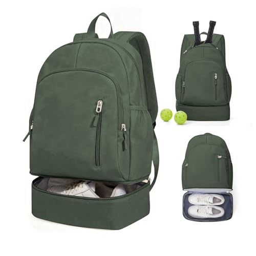 BJLFS Small Gym Backpack for Women Men, Waterproof Gym Track Bag with Expandable Shoe Compartment, Lightweight Mini Casual Daypack Sports Back Pack for Travel Hiking Dance Yoga Fitness Track, Green - color: Green