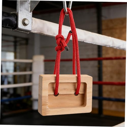 LALAFINA 2pcs Wooden Hangboards for Rock Climbing Training Portable Fingerboard Climbing Holds for Finger Strength and Endurance Building Home Gym Bouldering Equipment