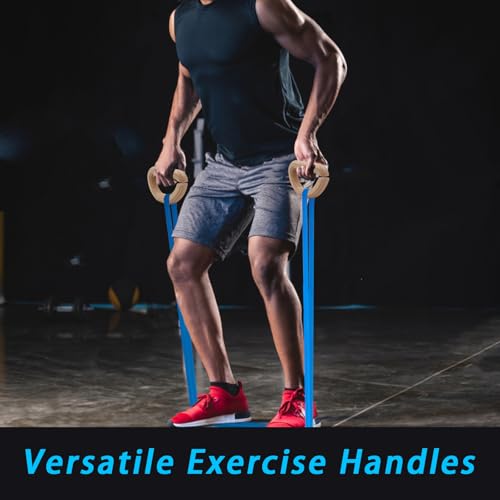 J Bryant Wooden Resistance Band Handles for Deadlifts and Strength Training – Ergonomic Grip for Loop Bands – Durable Handles for Home Gym Workouts