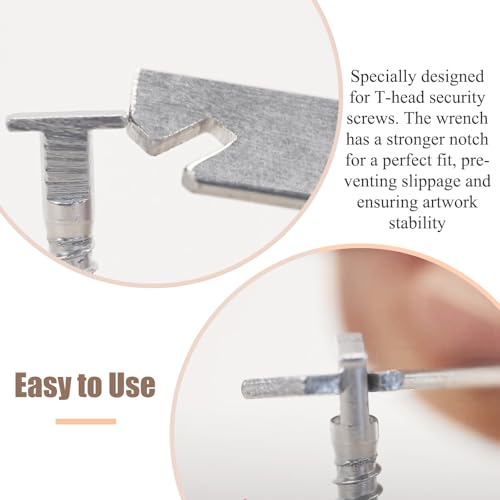 T Security Picture Hanger Wrench T Screw Security Wrench for Picture Security Lock Picture Framing Supplies 3PCS - size: 3 Pieces