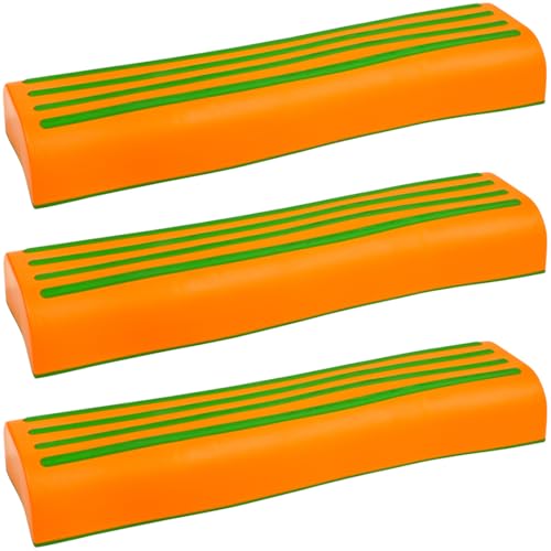 edxeducation Step-a-Trail | Logs | 3 Balance Beams | Ages 18m+ | Sturdy Plastic Obstacle Course for Kids | Indoor Outdoor Toys for Toddlers | Orange - style: Logs