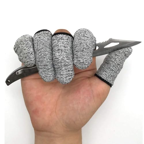 100 PCS Finger Cots Cut Resistant Protector, Finger Covers for Cuts, Gloves Life Extender, Cut Resistant Finger Protectors for Kitchen, Work, Sculpture, Anti-Slip, Reusable - size: 100pcs