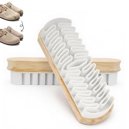 Suede Cleaner Brush 2 Pack, Gentle Daily Care Brush for Suede & Nubuck Shoes, Boots, Bags, Portable Cleaner Kit for Refreshing Nap and Lifting Surface Dirt