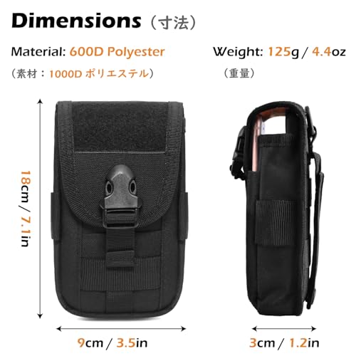 TRIWONDER Tactical Phone Pouch Molle, Smartphone Holster Bag EDC Utility Cellphone Lock Card Holder Organizer Fit for Waist Belt Case - color: 02 Green