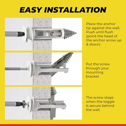 Heavy Duty Drywall Anchors and Screws Kit Including Toggle Anchors & Screws Durable Zinc Plastic Self Drilling Drywall Anchors for Hanging Pictures & More - style: 10 Pack