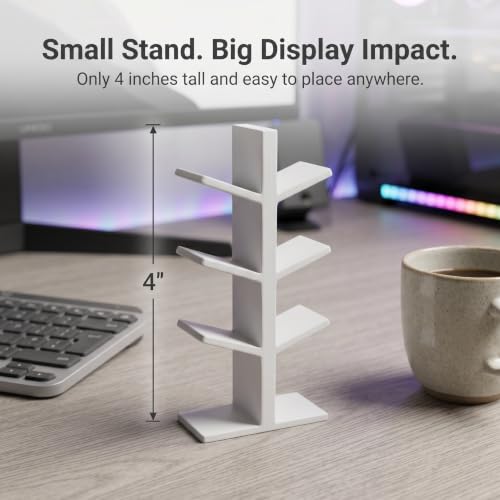 Fingerboard Holder Display Stand for 6 Fingerboards, Desktop Fingerboard Display and Storage Rack, Mini Skateboard Organizer, Plastic Fingerboard Collection Showcase, Fingerboards Accessories