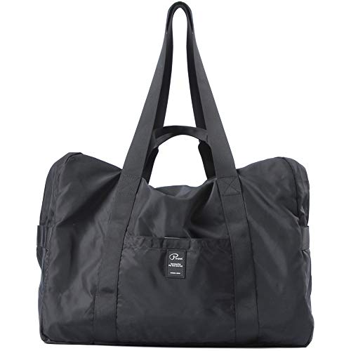 VanFn Foldable Travel Duffel Bag, Sports Duffels Gym Bag, Rainproof Nylon Totes, Sports Shoulder Handbag, Lightweight Duffle Bags For Women & Men, Outdoor Weekend Bag, P.Travel Series - color: Black