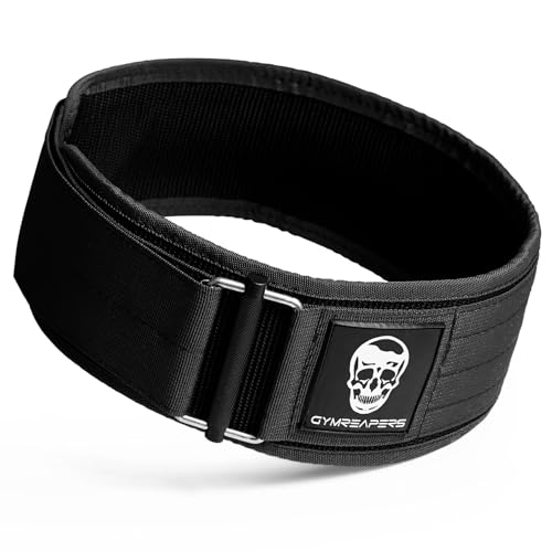 Gymreapers Quick Locking Weight Lifting Belt for Men Gym Belt for Powerlifting Deadlift Belt with 4 Inch Neoprene Metal Buckle Back Support Weightlifting Belt Women - color: Black, size: Small