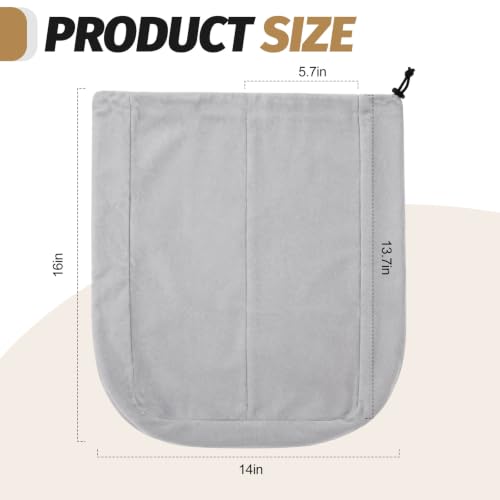 6 Pcs Shoe Bags for Travel Packing, Large Dustproof Shoe Covers With Interior Divider Drawstring for Handbags Sneaker, Washable Soft Flannel Storage Pouch for Traveling Suitcase Gym Closet Organizer