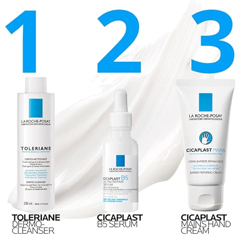 La Roche-Posay Cicaplast Hand Cream, Instant Relief Moisturizing Hand Lotion for Dry Hands, Shea Butter Lotion for Dry Cracked Hands, Non Greasy, Fragrance Free - size: 1.69 Fl Oz (Pack of 2)