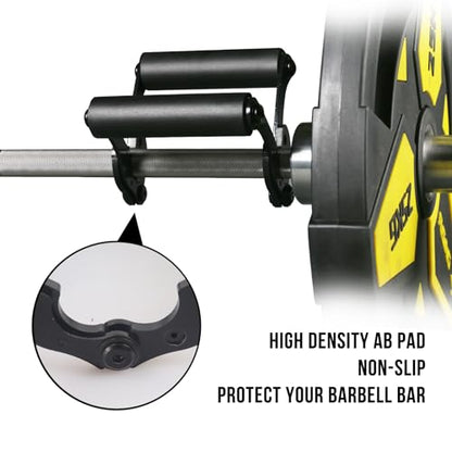 V Bar Row Landmine Handle Attachment for Barbell Bars，Solid Mine Double D Row Handle Grips with Non-Slip Rubber Grips, T-Row Attachment for Olympic Strength Training Bars