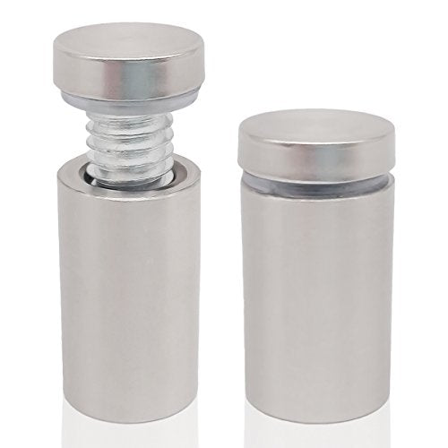 Lantee Standoff Screws - 1/2 x 1-3/16 Inch Stainless Steel Sign Standoff Mounting Hardware for Acrylic, Glass & Picture - 20 Pcs 12mm x 30mm - color: Silver, size: 1/2" x 1-3/16" / 12 x 30mm