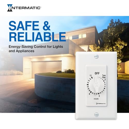 Intermatic SW12HWK 12-Hour Spring Wound Timer, White - Energy Efficient Control for Lighting and Appliances - No Electricity Needed, Easy Installation for Homes and Offices - size: 720 Minutes