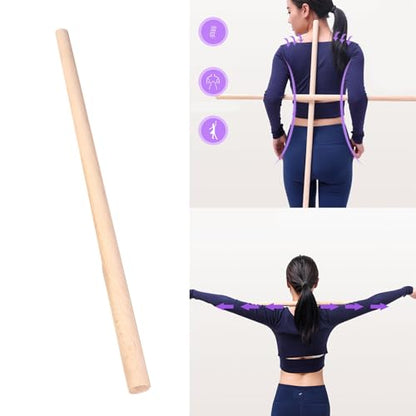 Correct Postures Exercise Stick Wood Training Stick Postures Corrector for Stretching Flexibility Balance Strength Mobility F