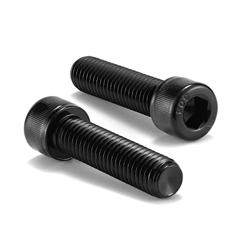 1/2-13 x 2 Socket Head Cap Screws Bolts, 20Pcs 304 Stainless Steel 18-8, Allen Socket Hex Drive, Full Thread, Black Oxide by SG TZH(with Hex Spanner) - size: 1/2-13 x 2"