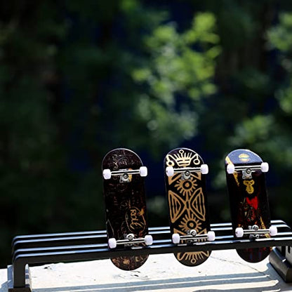NOAHWOOD Wooden Fingerboard Complete (Noah Team 9.5S Short Nose Short Tail) Hand Mould Made(+34mm Prince Silvery Trucks)(+NW Handmade PRO Logo Wheels ii) (PSA/No Pipe) - color: No Pipe