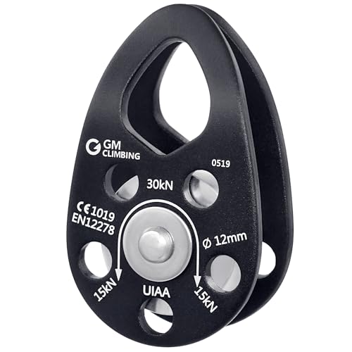 GM CLIMBING Swing Cheek Micro Pulley 30kN CE UIAA Certified - color: Bushing | Black-One Unit