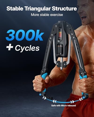 Merach Twister Arm Trainer, 22-440lb Hydraulic Power, Adjustable Home Chest Expander, Shoulder Muscle Training Fitness Equipment, Arm Enhanced Exercise Strengthener - color: Blue, size: pro
